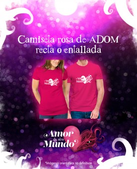 Camiseta ADOM rosa recta ENVÍO PREVISTO 2025