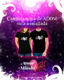 Camiseta ADOM negra recta ENVÍO PREVISTO 2025